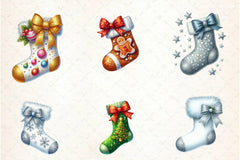 Christmas Socks Clipart Bundle - CraftNest - Digital Crafting and Art