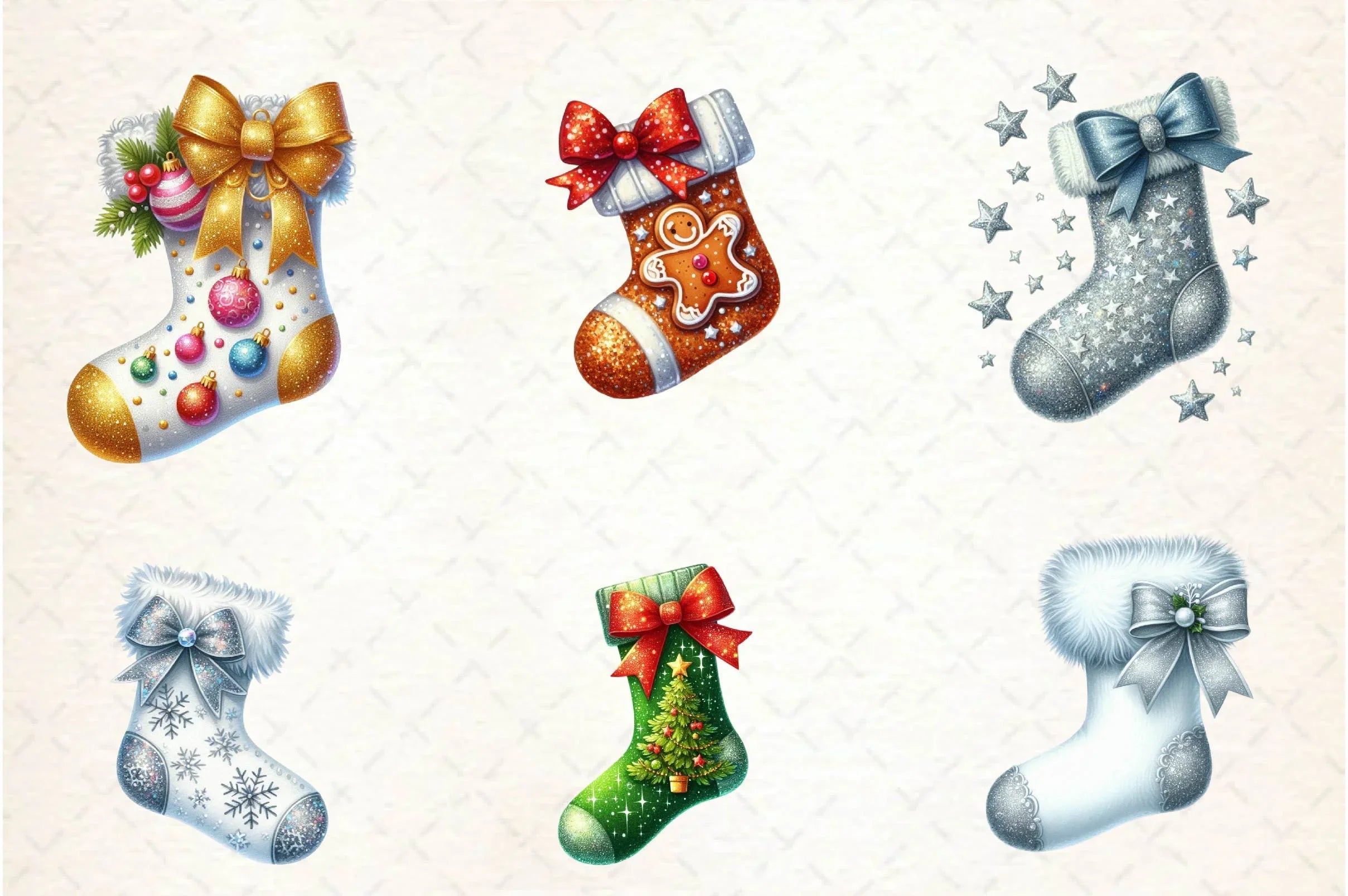 Christmas Socks Clipart Bundle - CraftNest - Digital Crafting and Art