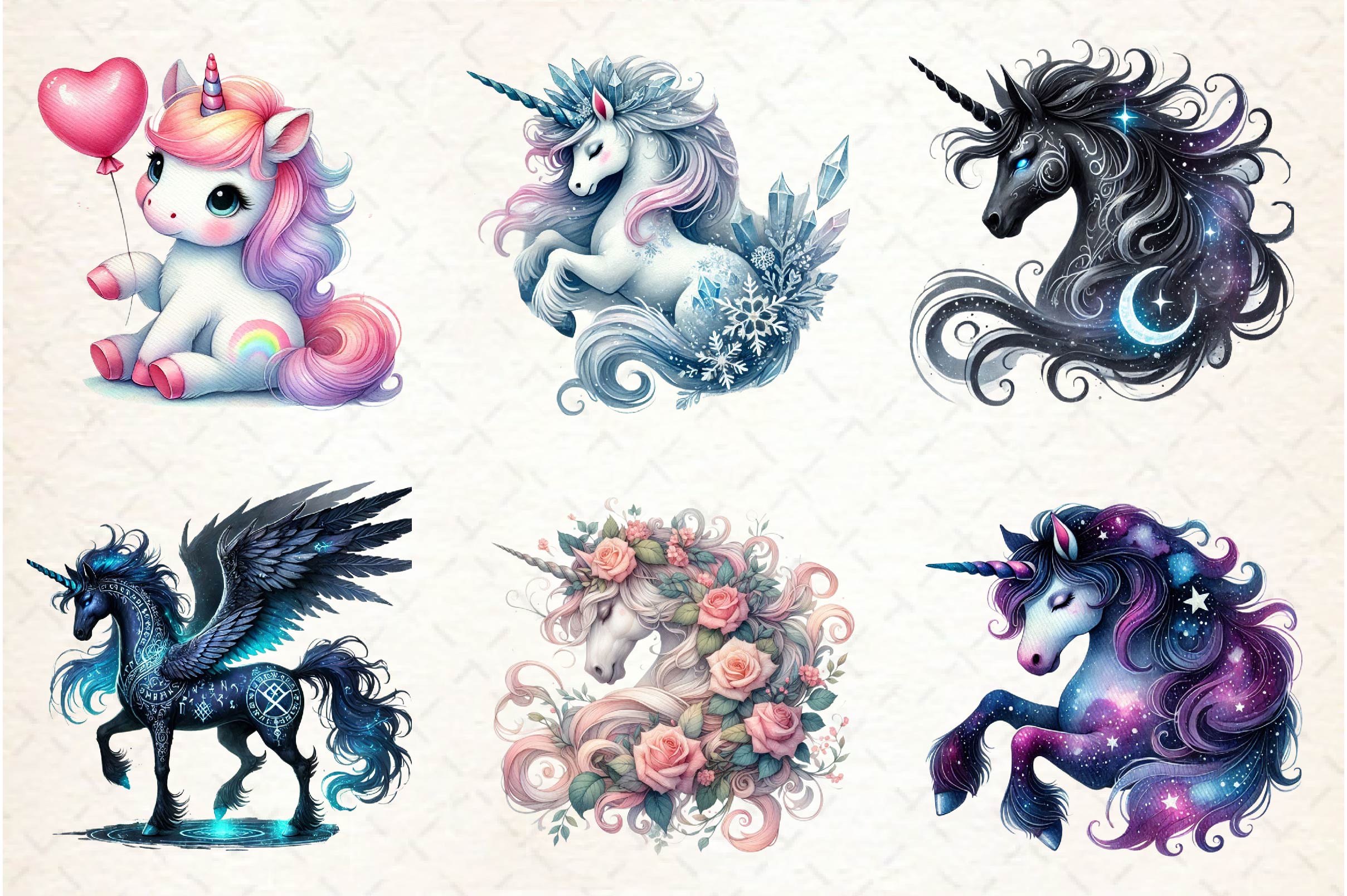 Fantasy Unicorn Clipart Bundle 1 - CraftNest - Digital Crafting and Art
