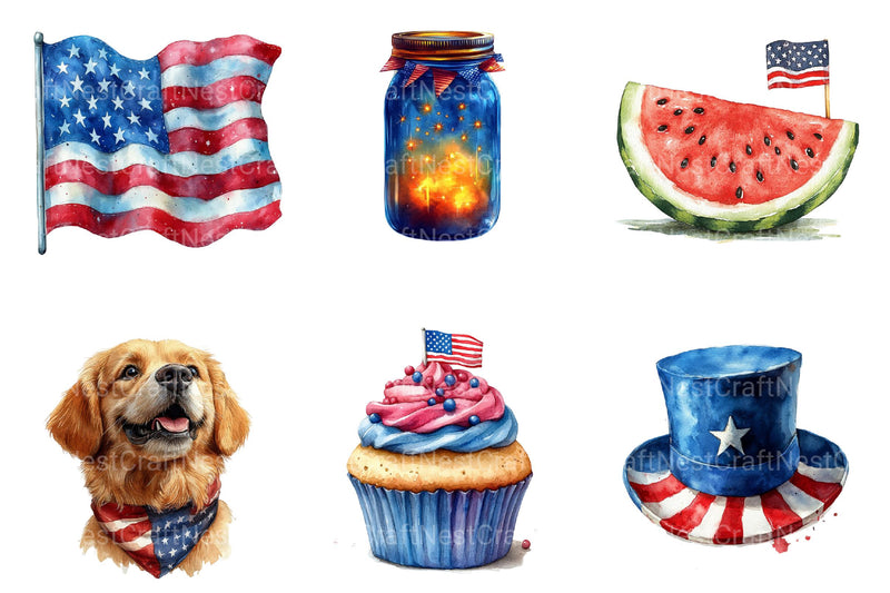 4th of July Clipart Bundle - CraftNest - Digital Crafting and Art