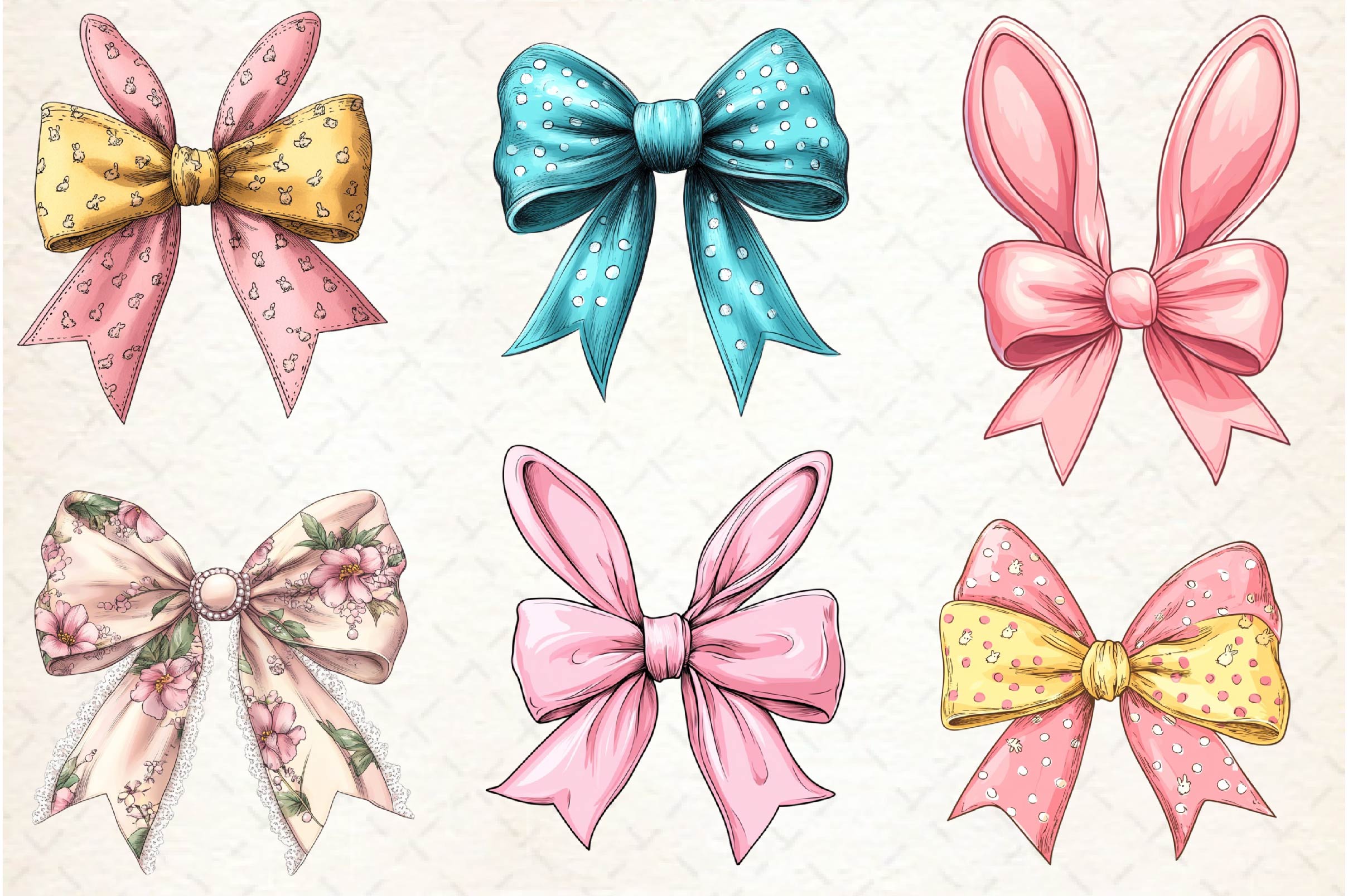 Easter Bow Clipart Bundle 2 - CraftNest - Digital Crafting and Art