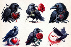 Valentine Gothic Ravens Clipart Bundle - CraftNest - Digital Crafting and Art