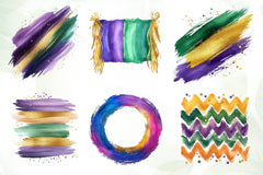 Brush Mardi Gras Clipart Bundle - CraftNest - Digital Crafting and Art