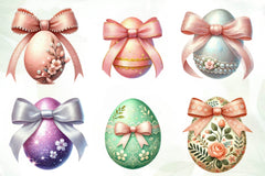 Easter Eggs Coquette Bow Clipart Bundle - CraftNest - Digital Crafting and Art