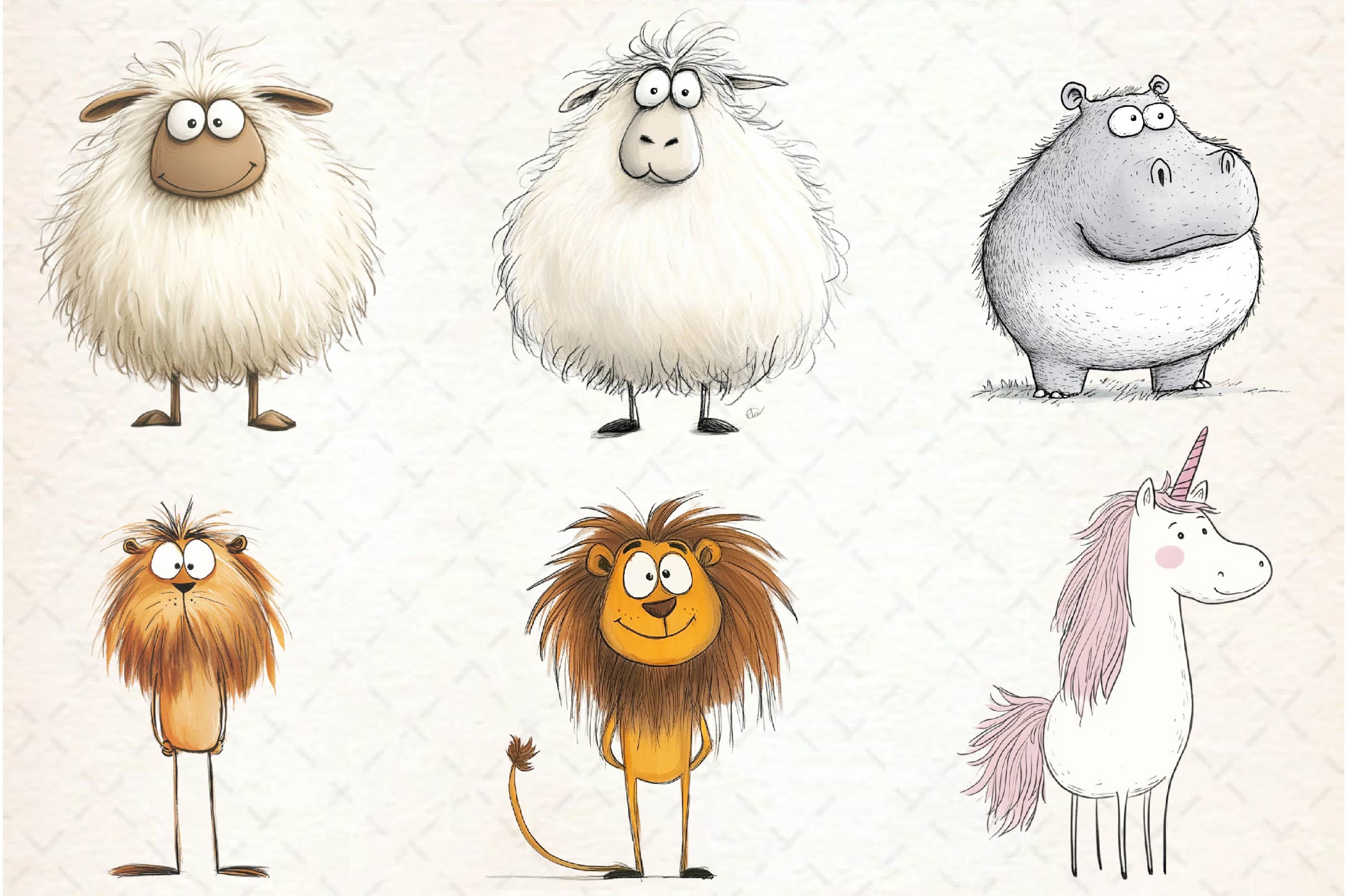 Animals Minimalist Cartoon Clipart Bundle - CraftNest - Digital Crafting and Art