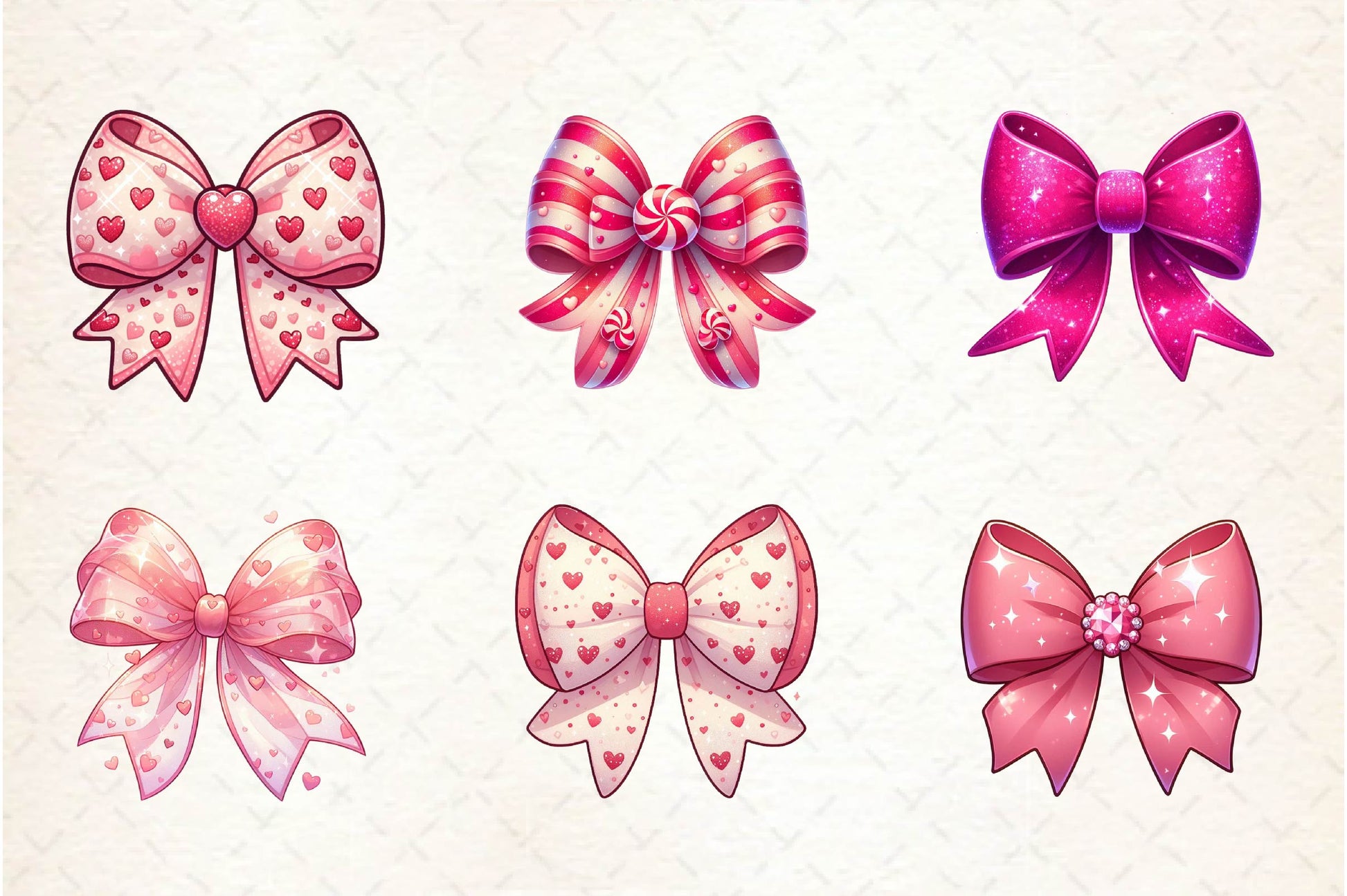 Coquette Valentine Bow Clipart Bundle 6 - CraftNest - Digital Crafting and Art