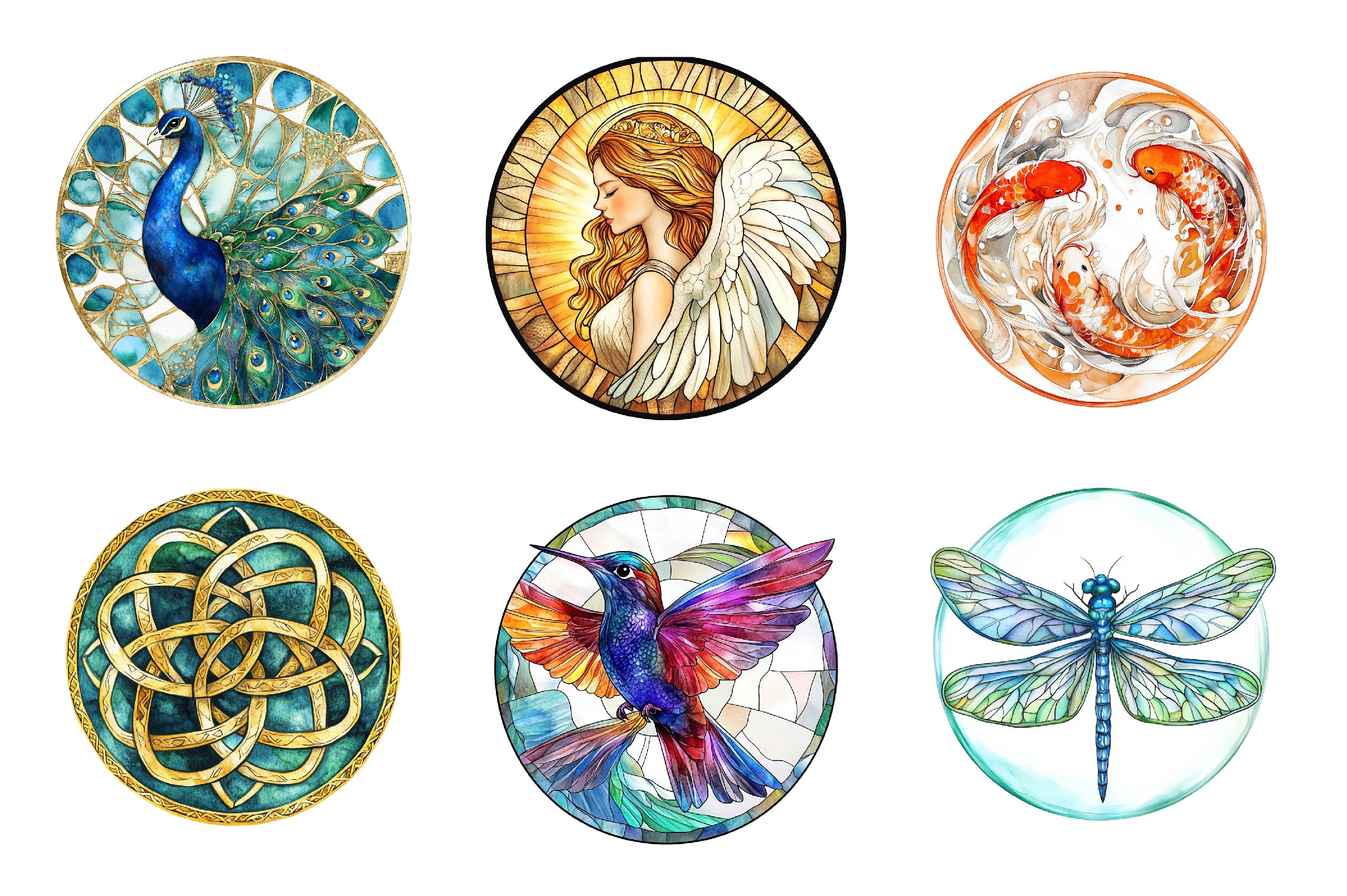 Stained Glass Clipart Bundle - CraftNest - Digital Crafting and Art