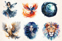 Celestial Fantasy Creatures Clipart Bundle - CraftNest - Digital Crafting and Art