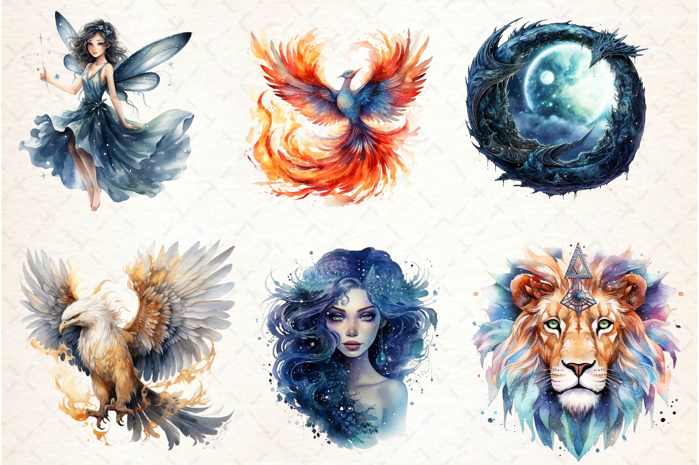 Celestial Fantasy Creatures Clipart Bundle - CraftNest - Digital Crafting and Art