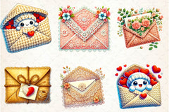 Valentine Crochet Envelopes Clipart Bundle - CraftNest - Digital Crafting and Art