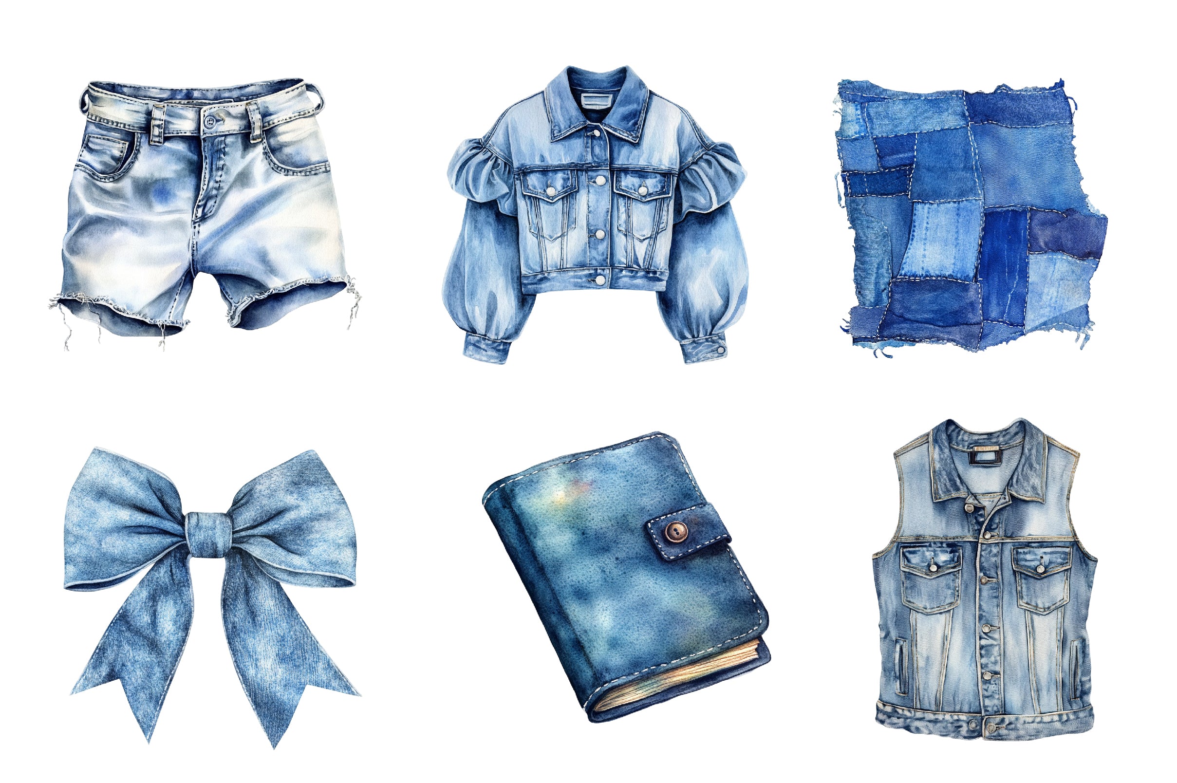 Denim Clipart Bundle - CraftNest - Digital Crafting and Art