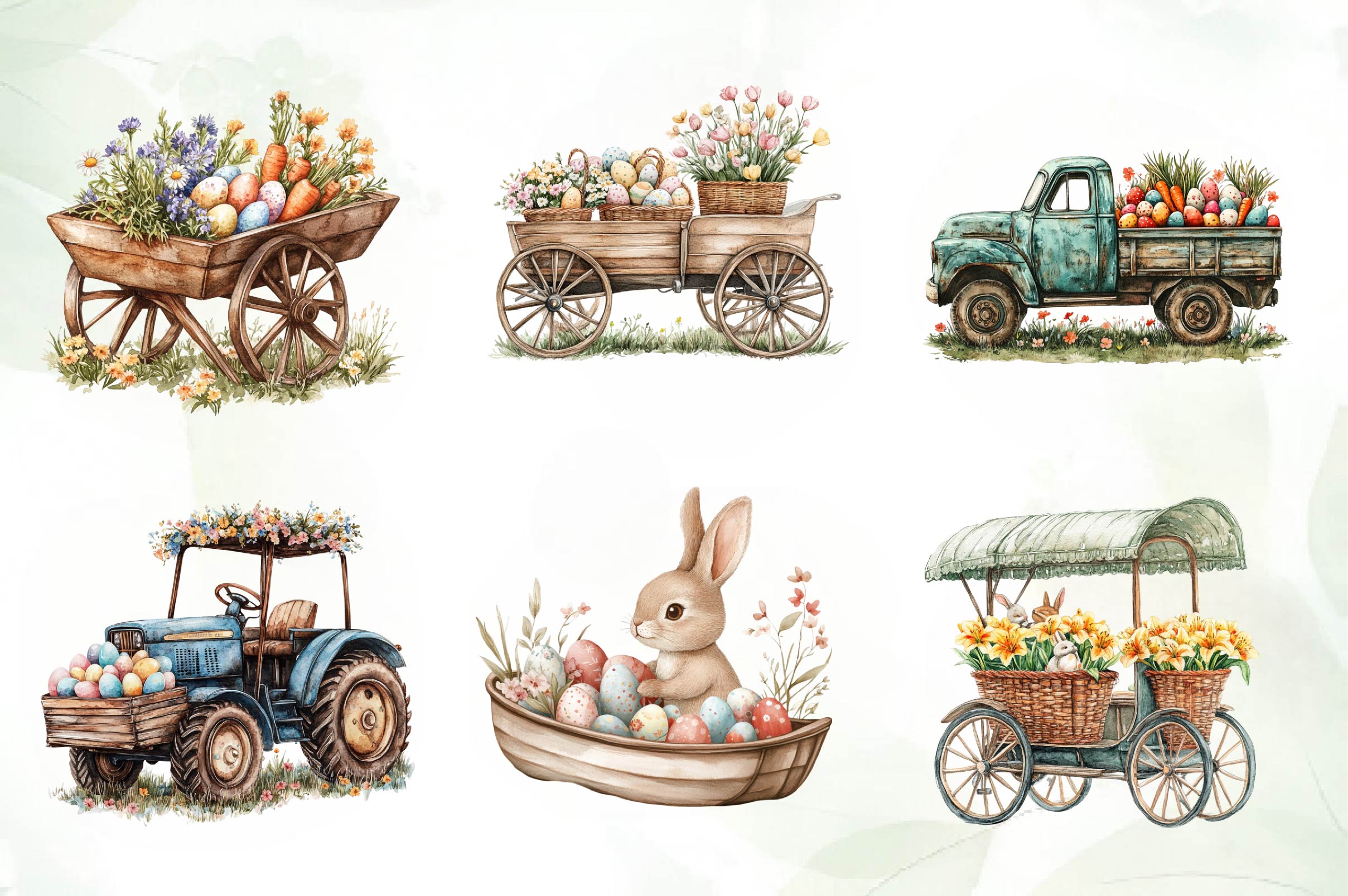 Transportation Easter Clipart Bundle 1 - CraftNest - Digital Crafting and Art
