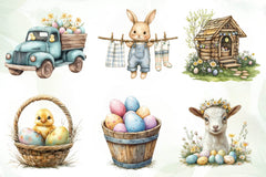 Country Farmhouse Easter Clipart Bundle - CraftNest - Digital Crafting and Art