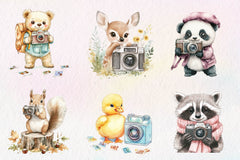Cute Animals Photographer Clipart Bundle - CraftNest - Digital Crafting and Art