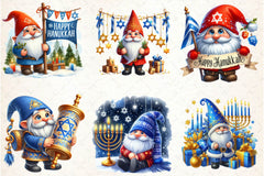 Gnome Hanukkah Clipart Bundle - CraftNest - Digital Crafting and Art