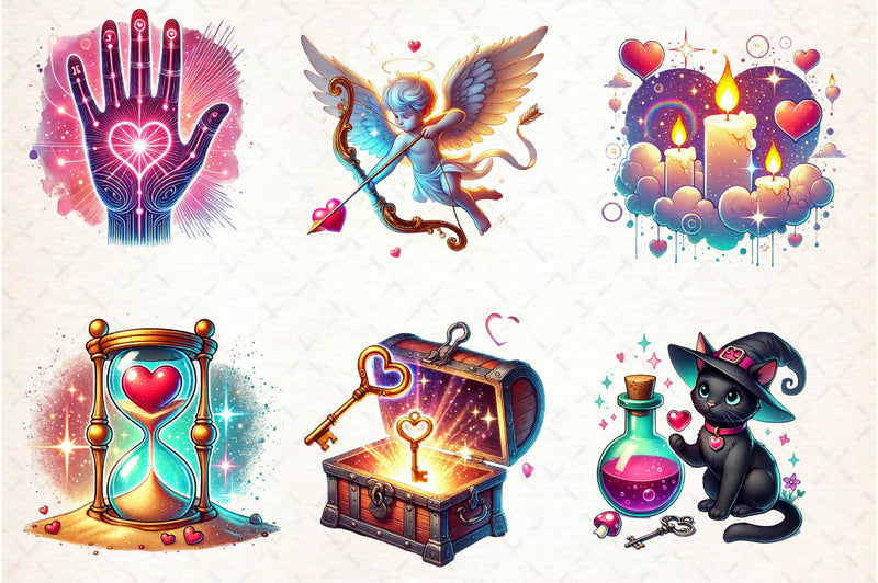 Mystic Valentine's Clipart Bundle - CraftNest - Digital Crafting and Art