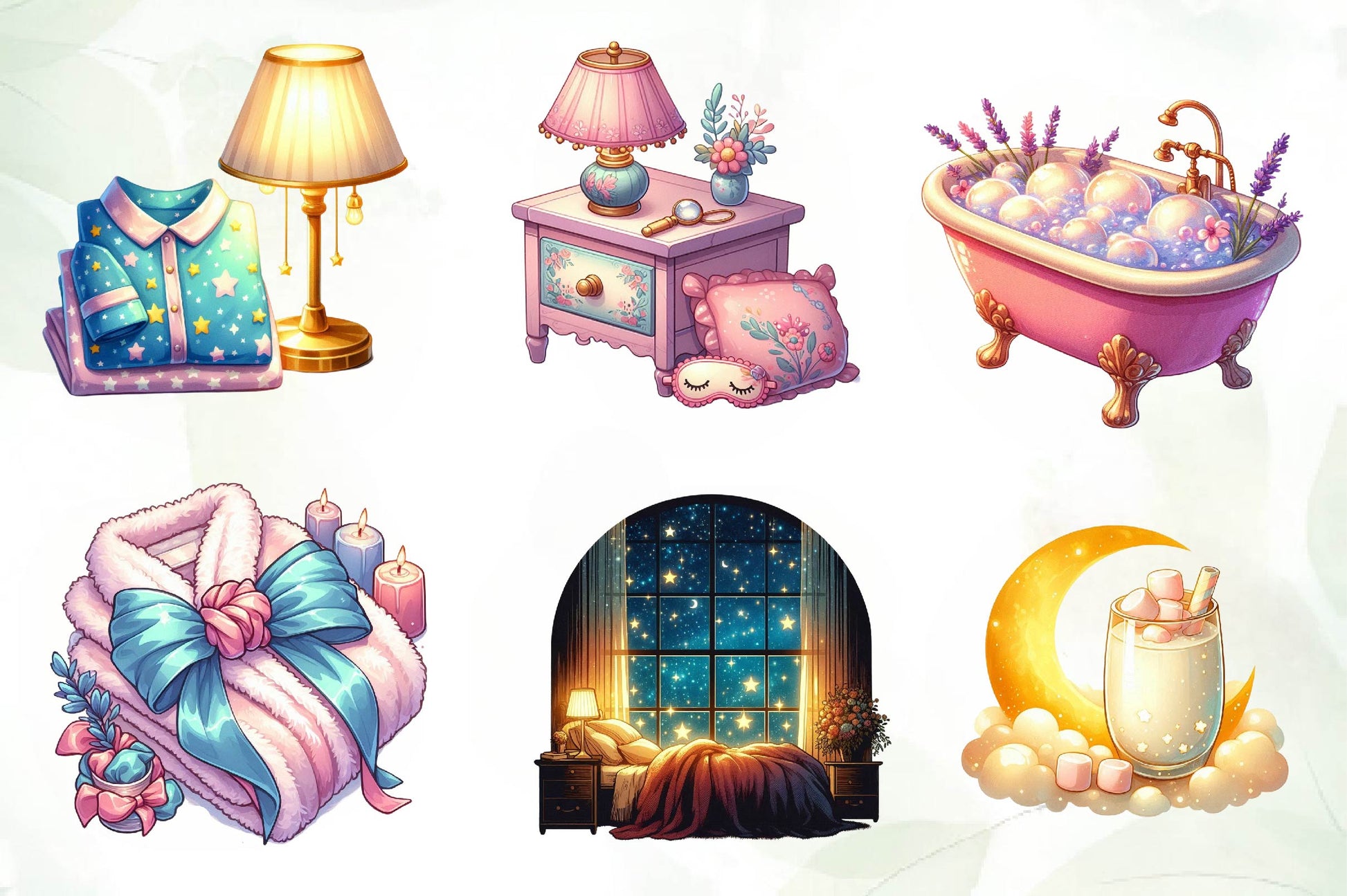 Evening Routine Clipart Bundle - CraftNest - Digital Crafting and Art