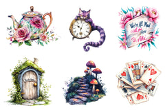 Vintage Alice In Wonderland Clipart Bundle - CraftNest - Digital Crafting and Art