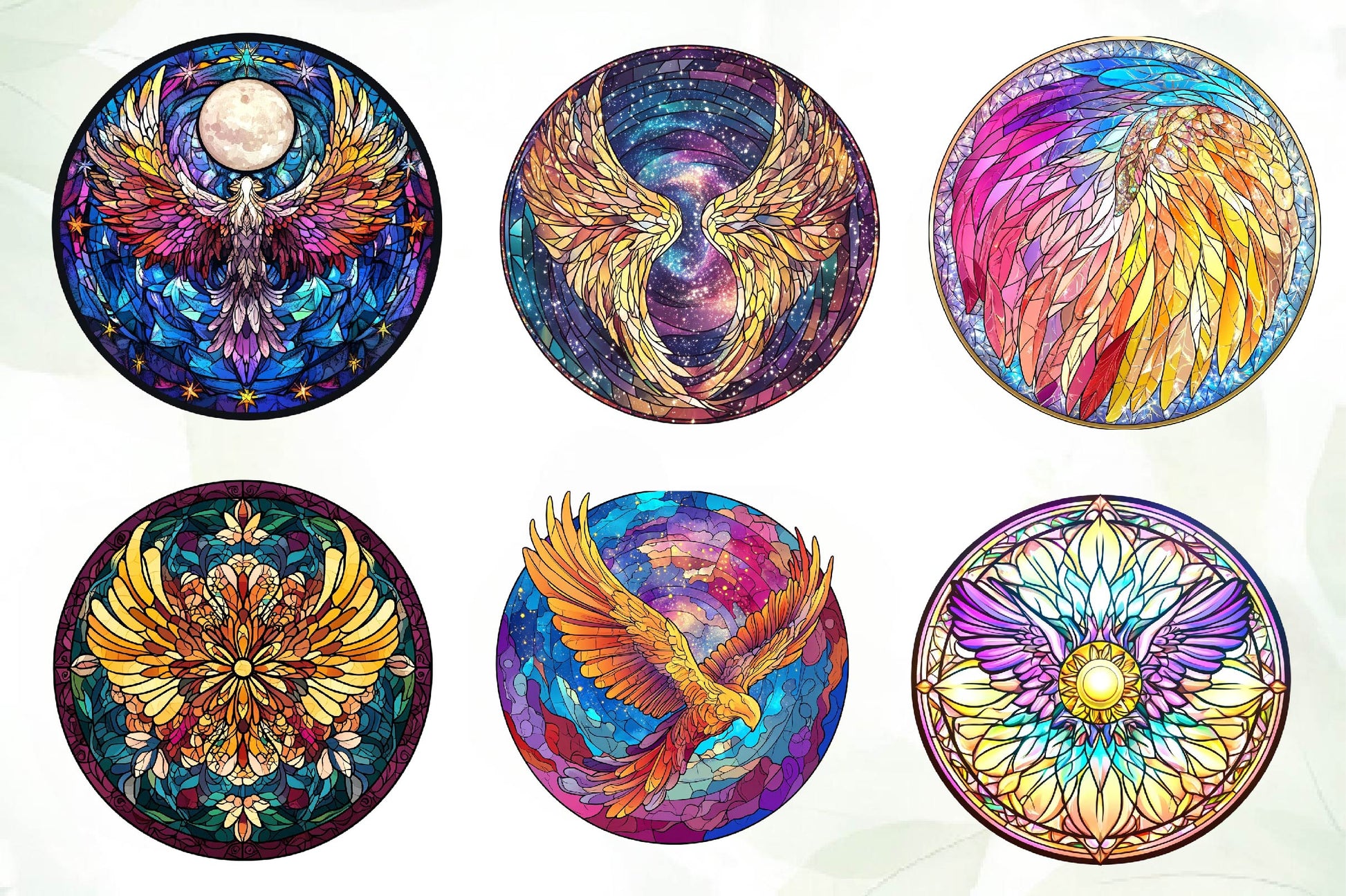 Stained Glass Angel Wings Clipart Bundle - CraftNest - Digital Crafting and Art