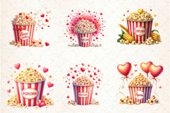 Valentine Popcorn Clipart Bundle - CraftNest - Digital Crafting and Art