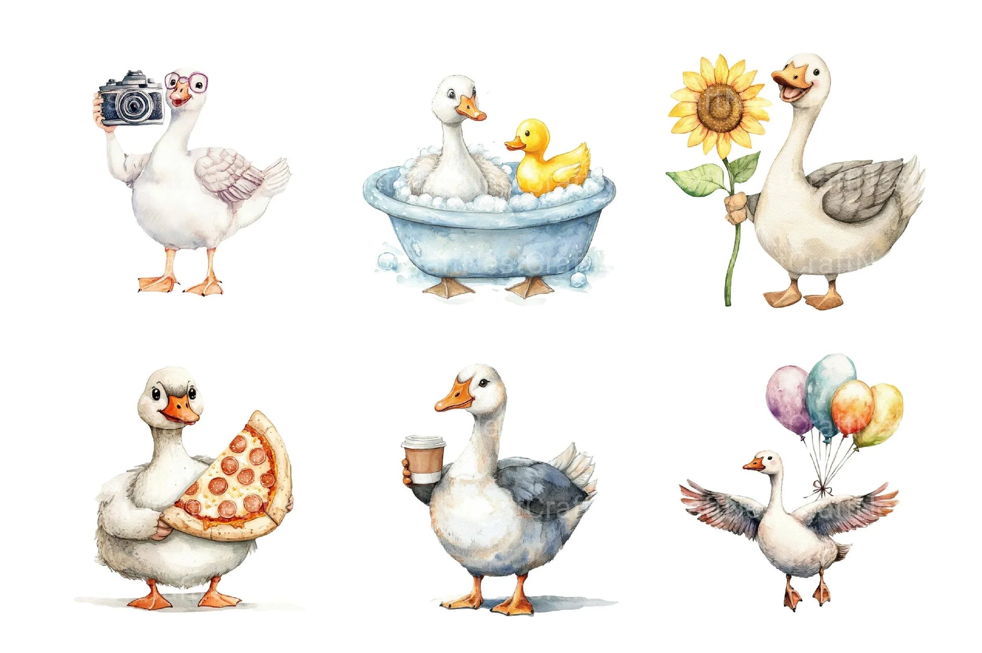 Silly Goose Clipart - CraftNest - Digital Crafting and Art