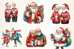 Christmas Elderly Set Clipart Bundle - CraftNest - Digital Crafting and Art