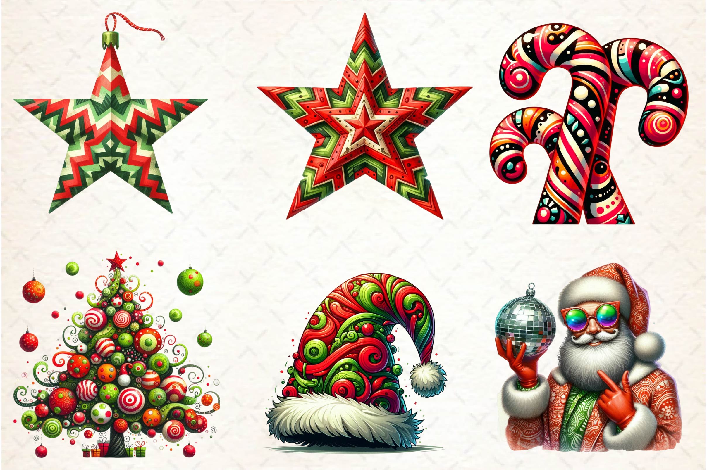 Funky Christmas Clipart Bundle 1 - CraftNest - Digital Crafting and Art
