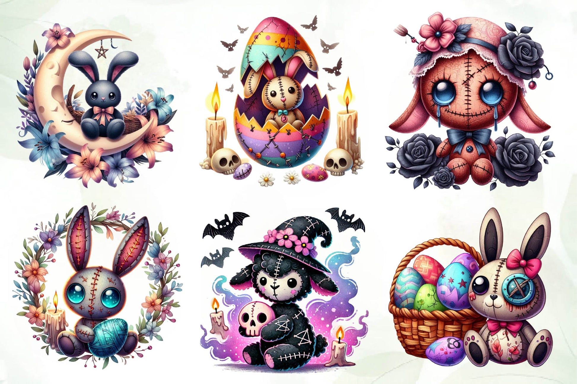 Easter Gothic Voodoo Doll Clipart Bundle - CraftNest - Digital Crafting and Art