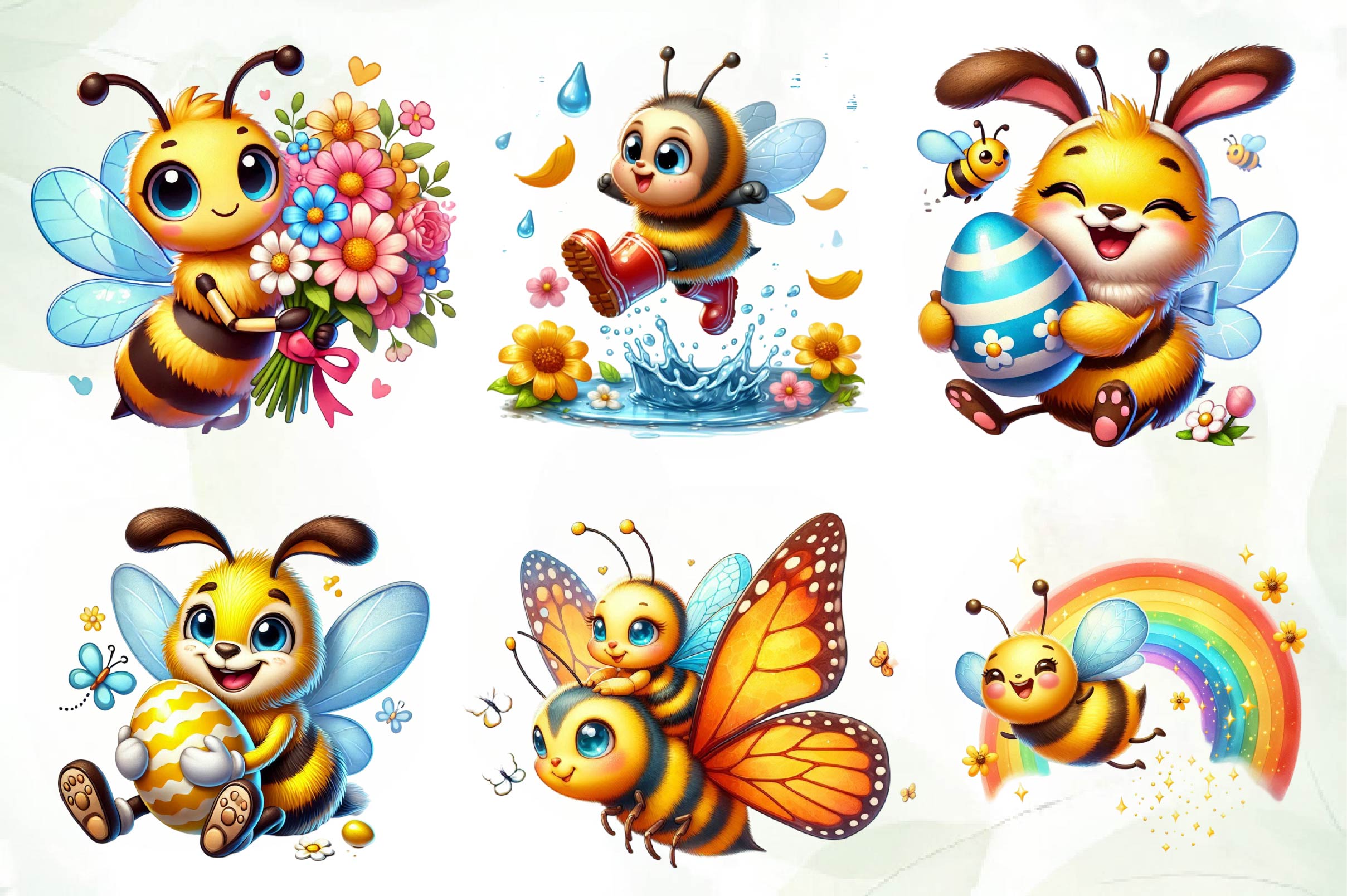 Spring Bees Clipart Bundle 2 - CraftNest - Digital Crafting and Art