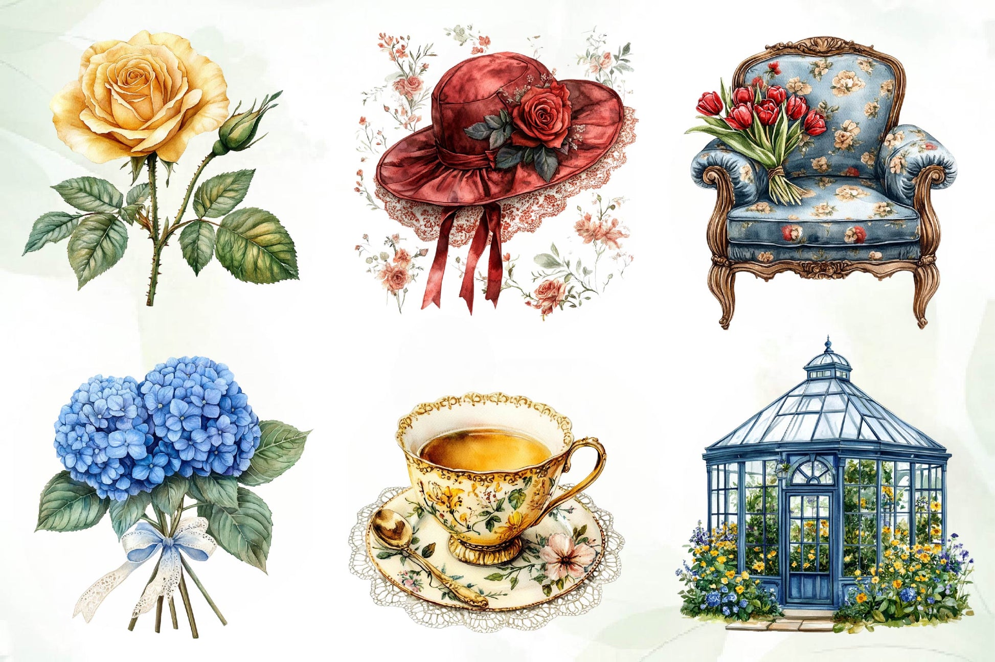 Beautiful Victorian Spring Clipart Bundle - CraftNest - Digital Crafting and Art