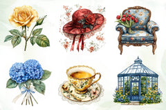 Beautiful Victorian Spring Clipart Bundle - CraftNest - Digital Crafting and Art