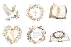 Beige Christian Easter Clipart Bundle - CraftNest - Digital Crafting and Art