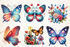 Memorial Day Butterfly Clipart Bundle - CraftNest - Digital Crafting and Art