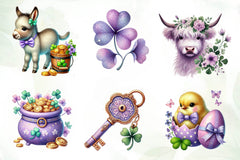 Pastel Purple St Patrick'S Clipart Bundle - CraftNest - Digital Crafting and Art