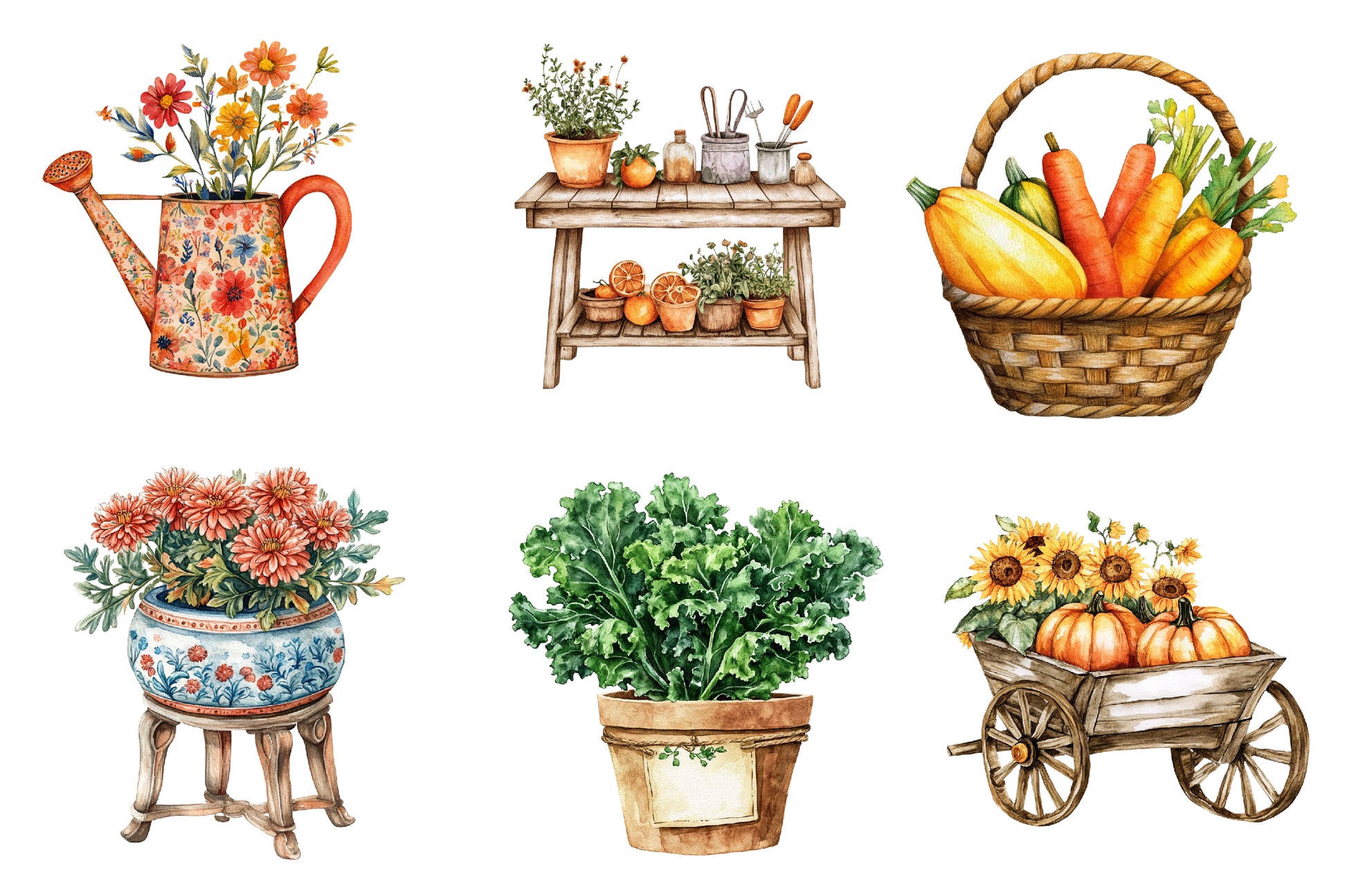 Autumn Garden Clipart Bundle 1 - CraftNest - Digital Crafting and Art