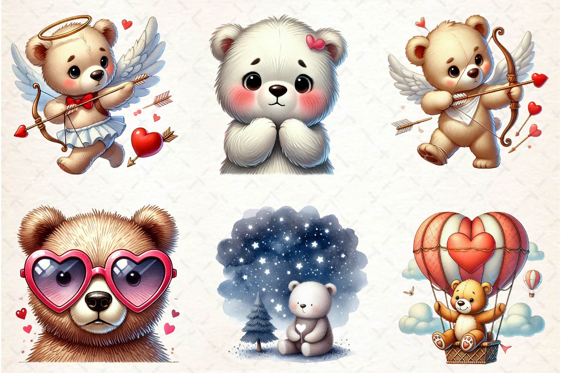 Valentine's Day Love Bear Clipart Bundle 1 - CraftNest - Digital Crafting and Art