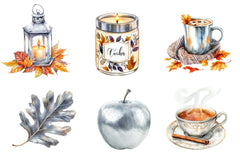 Silver Autumn Clipart Bundle 1 - CraftNest - Digital Crafting and Art