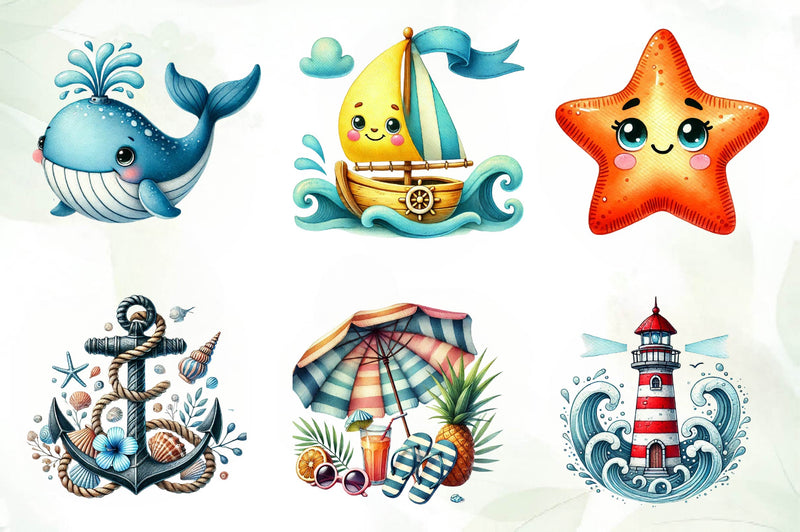Nautical Collection Clipart Bundle - CraftNest - Digital Crafting and Art