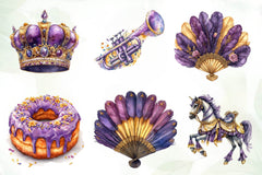 Pastel Mardi Gras Clipart Bundle - CraftNest - Digital Crafting and Art