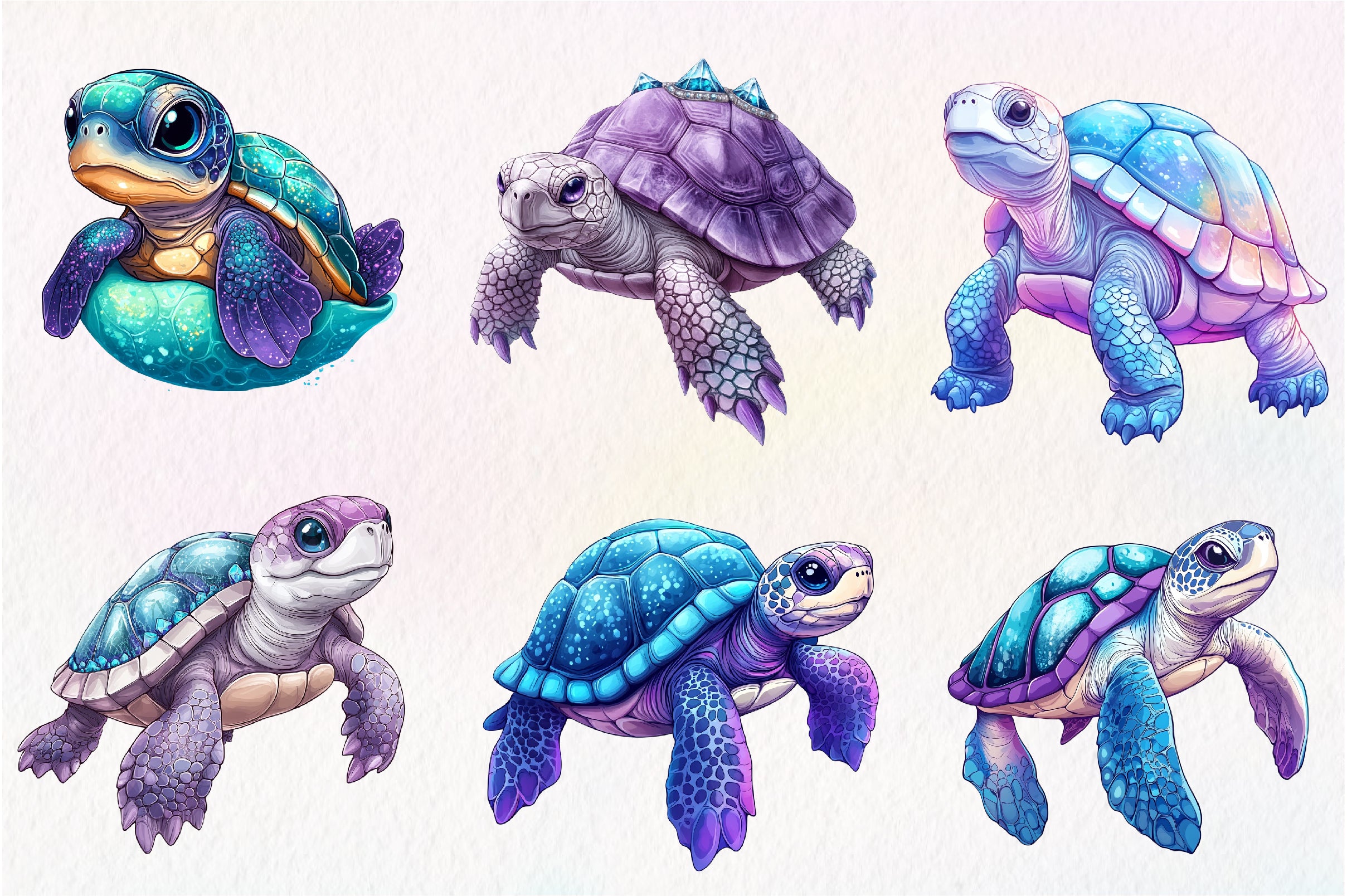 Beautiful Sea Turtles Clipart Bundle - CraftNest - Digital Crafting and Art