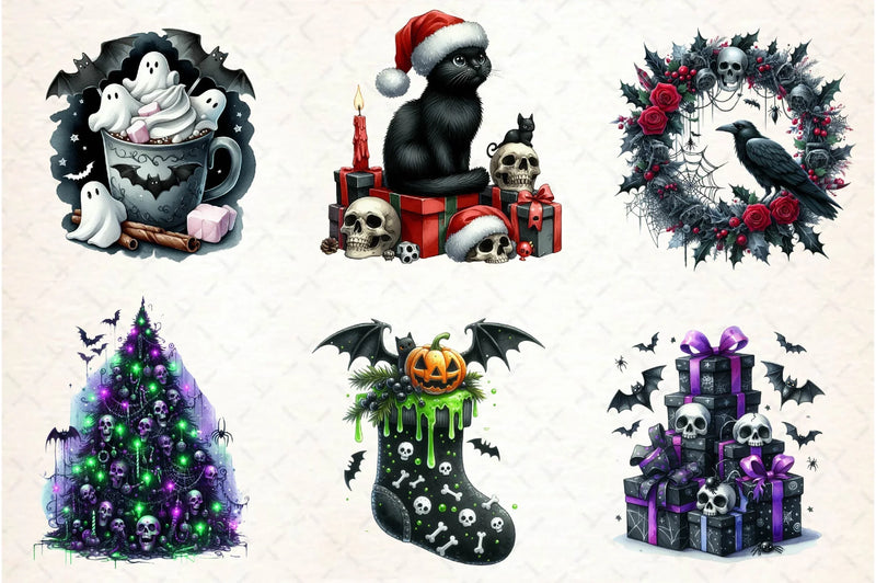 Spooky Christmas Clipart Bundle - CraftNest - Digital Crafting and Art