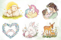 Soft & Warm Mothers Love Clipart Bundle - CraftNest - Digital Crafting and Art