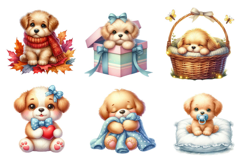 Cute Plush Toy Puppy Clipart Bundle - CraftNest - Digital Crafting and Art