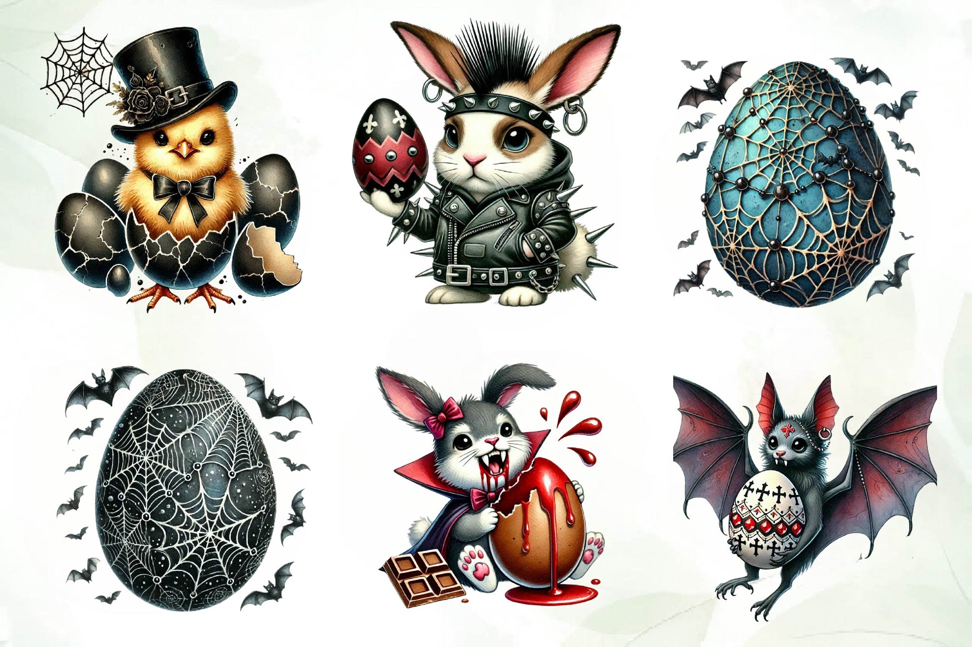 Funny Gothic Easter Clipart Bundle - CraftNest - Digital Crafting and Art