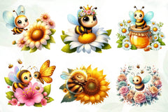 Spring Bee Clipart Bundle 3 - CraftNest - Digital Crafting and Art