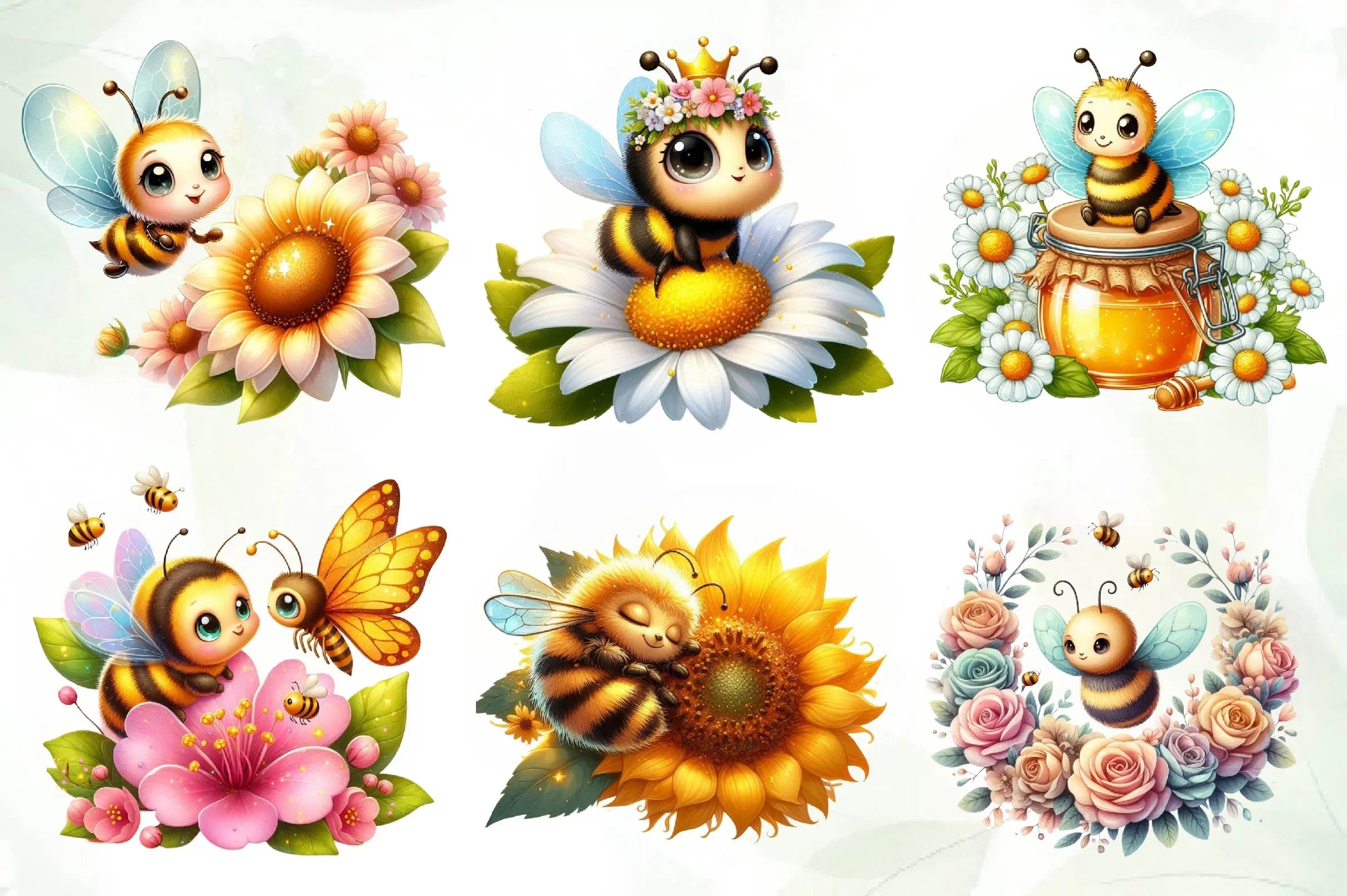 Spring Bee Clipart Bundle 3 - CraftNest - Digital Crafting and Art