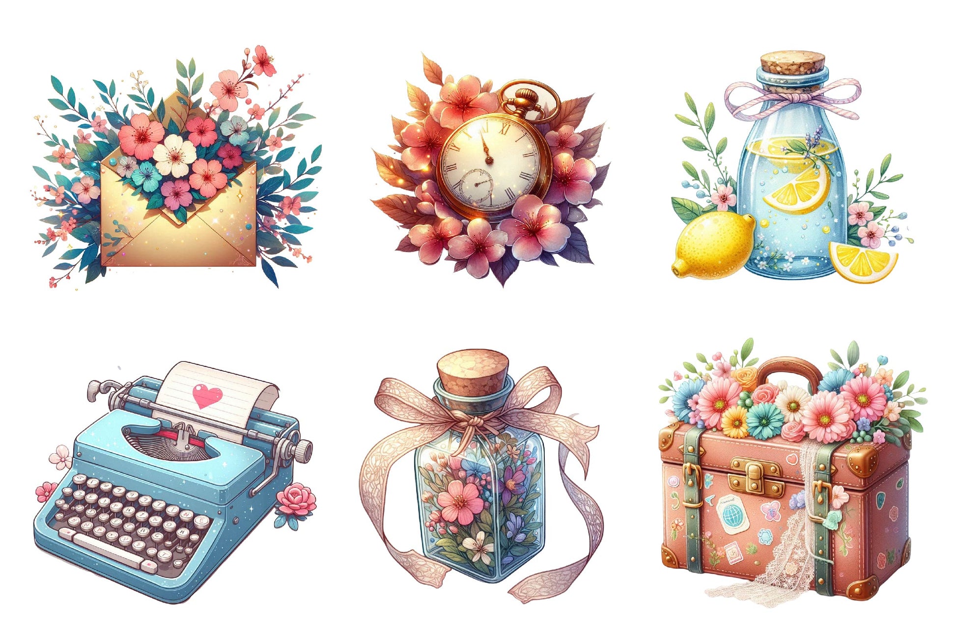 Vintage Springtime Clipart Bundle - CraftNest - Digital Crafting and Art