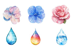 Spring Water Droplets Clipart Bundle 1 - CraftNest - Digital Crafting and Art