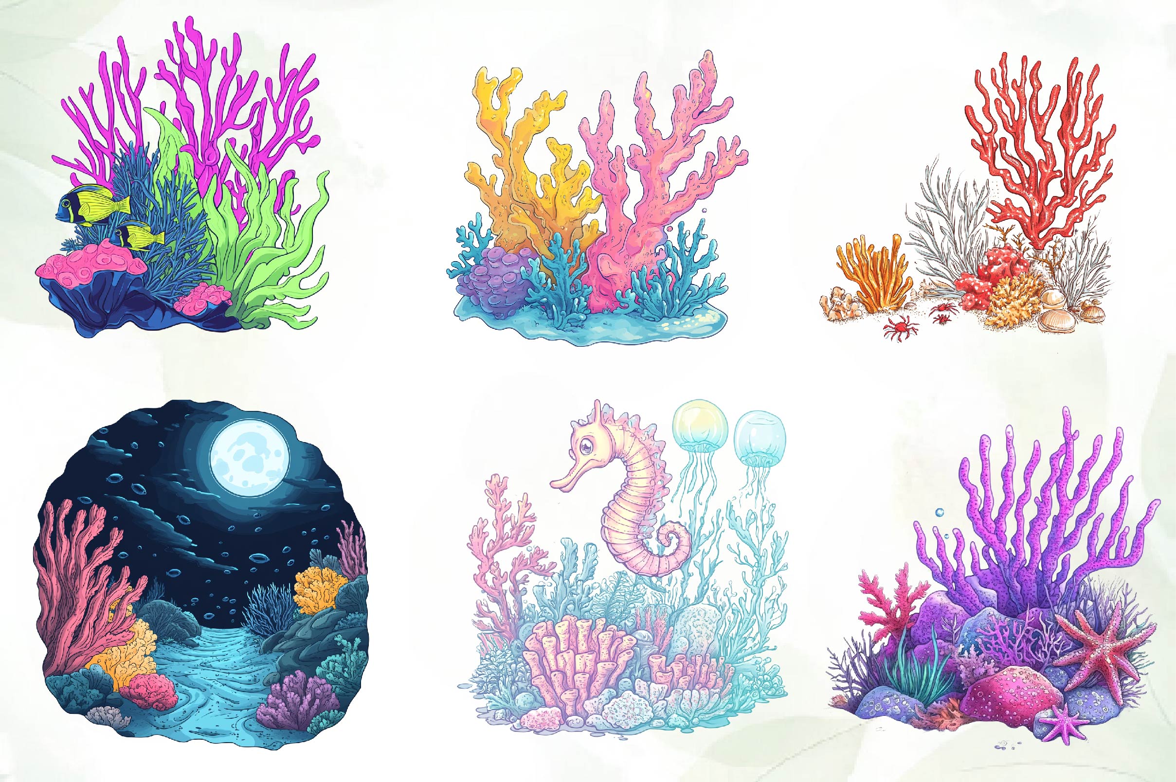 Coral Reef Clipart Bundle - CraftNest - Digital Crafting and Art