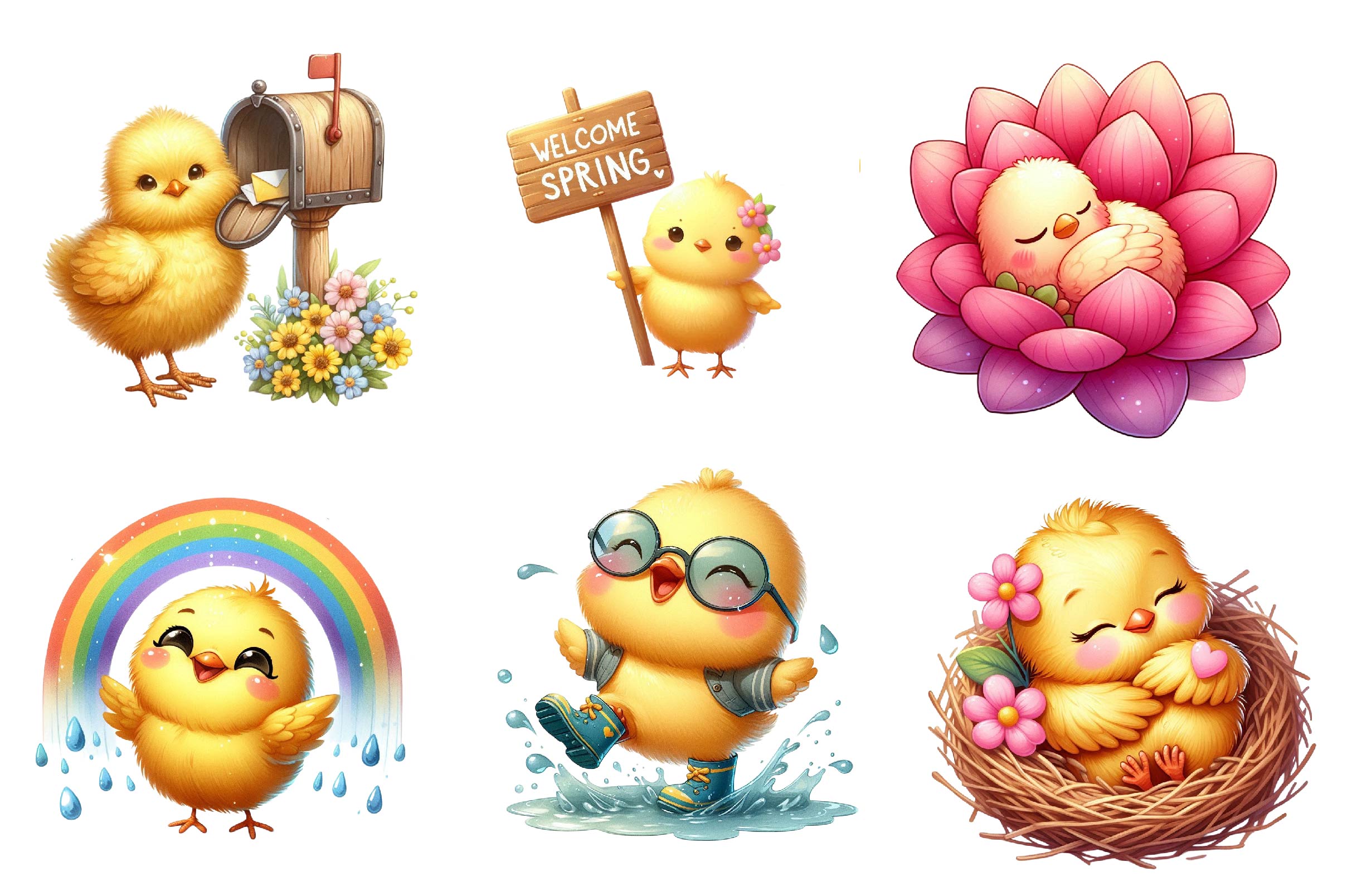 Spring & Baby Chick Clipart Bundle - CraftNest - Digital Crafting and Art